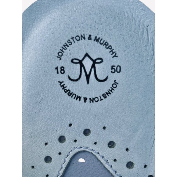 Johnston & Murphy Womens 10M Beige & White Sandals Heels Striped Elastic Straps - Picture 11 of 16